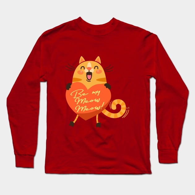 meow valentine Long Sleeve T-Shirt by richhwalsh